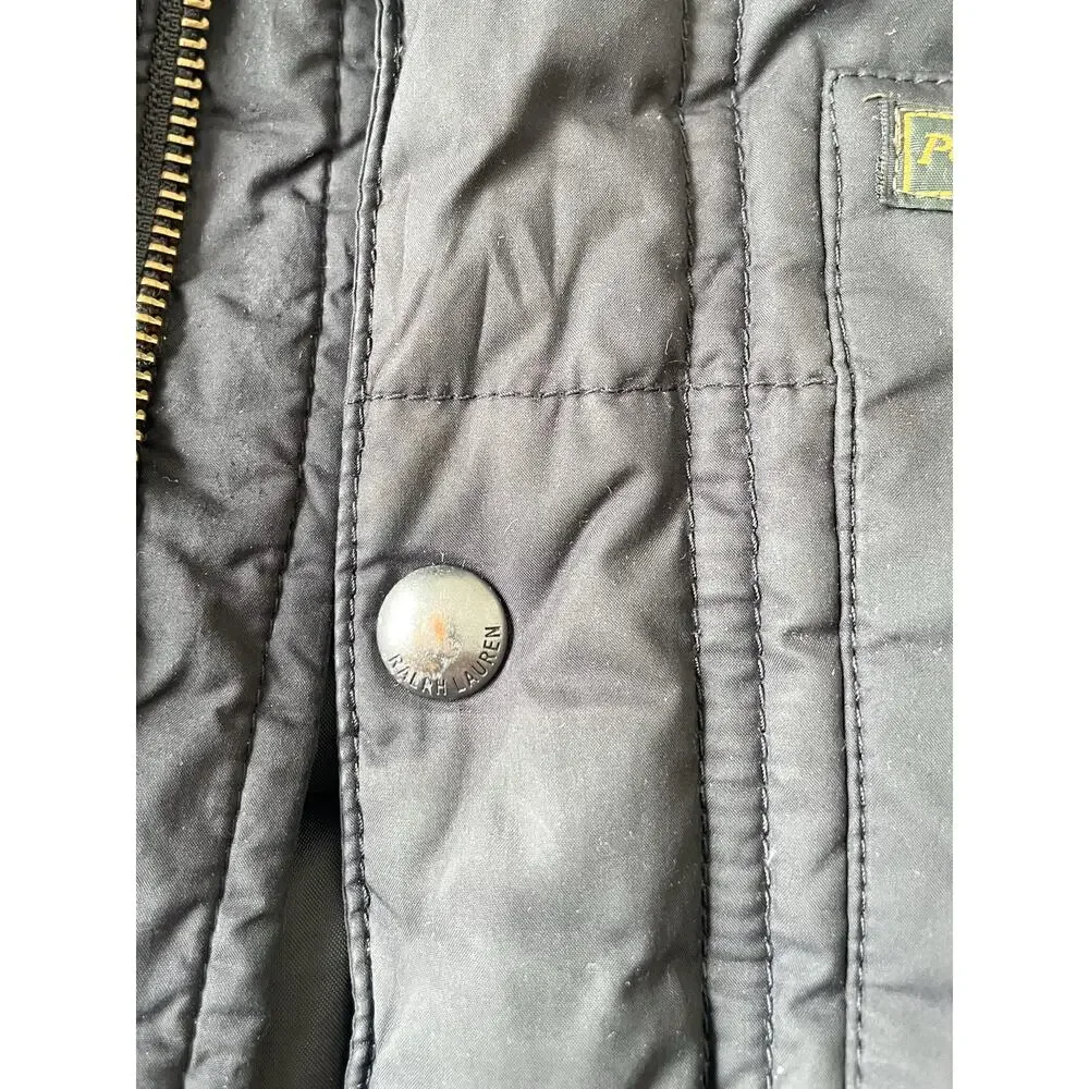 Polo Ralph Lauren Toddler Boy's Down Filled Black Hooded Quilted Puffer Coat 2T